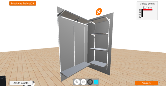 Sovella 3D-planner suunnitteluohjelma