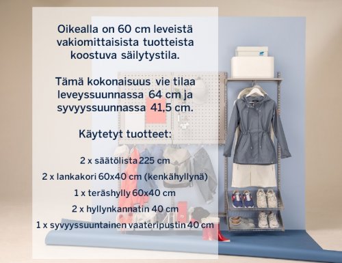 Pienen ja ahtaan eteisen säilytysratkaisut